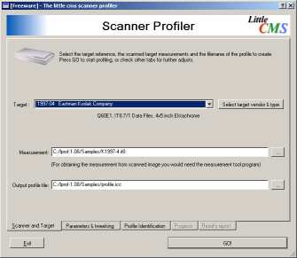 screen 1 scanner/digital camera profiler