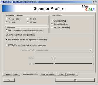 screen 2 scanner/digital camera profiler